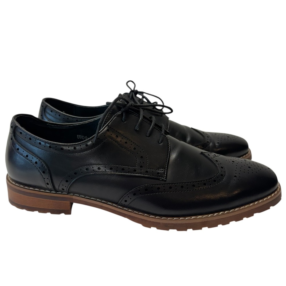UV‎ Signature Black Label Leather Wingtip Oxford Dress Shoes Mens Size 14 #Shoes